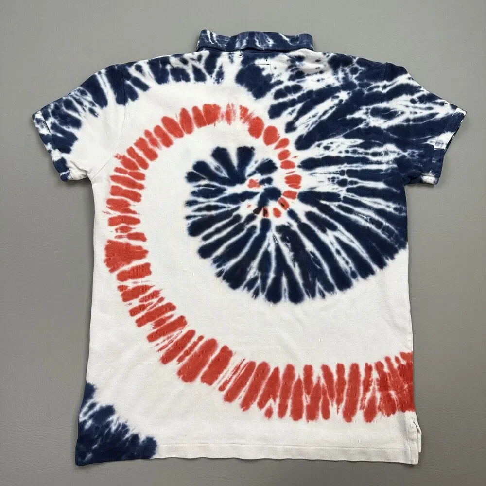 Polo Ralph Lauren Polo Shirt Mens Small Tie Dye Olympic Team USA Custom Slim Fit